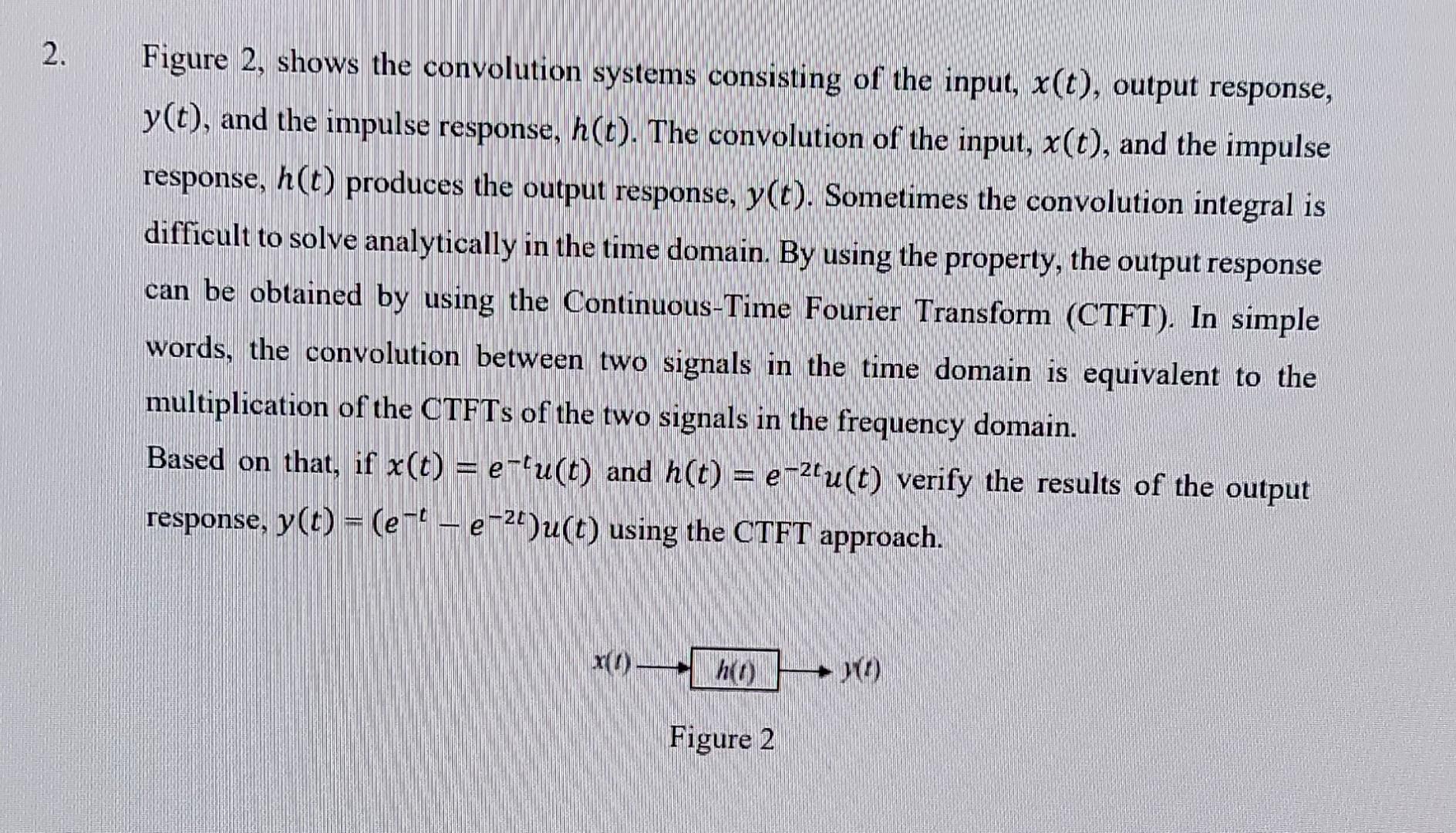 2 Figure 2 Shows The Convolution Systems Consisting Of The Input X T Output Response Y T And The Impulse Respons 1