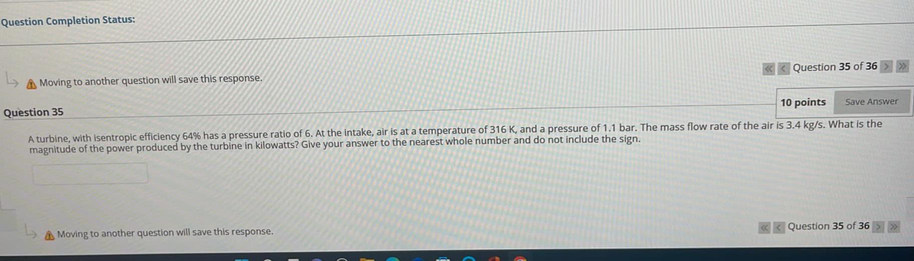 Question Completion Status Moving To Another Question Will Save This Response Question 35 Of 36 Question 35 10 Points 1