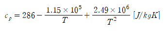 The Constant Pressure Specific Heat Of Carbon Dioxide May Be Expressed As Follows When T1 540k And T2 T1 1000k F 1