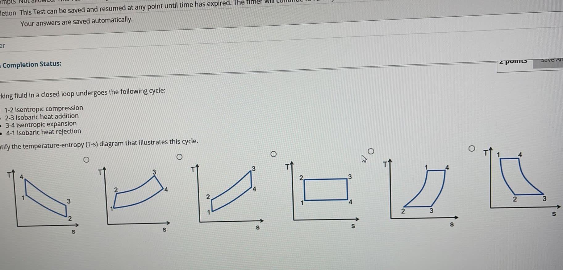 Empts Letion This Test Can Be Saved And Resumed At Any Point Until Time Has Expired The Timer Your Answers Are Saved Au 1
