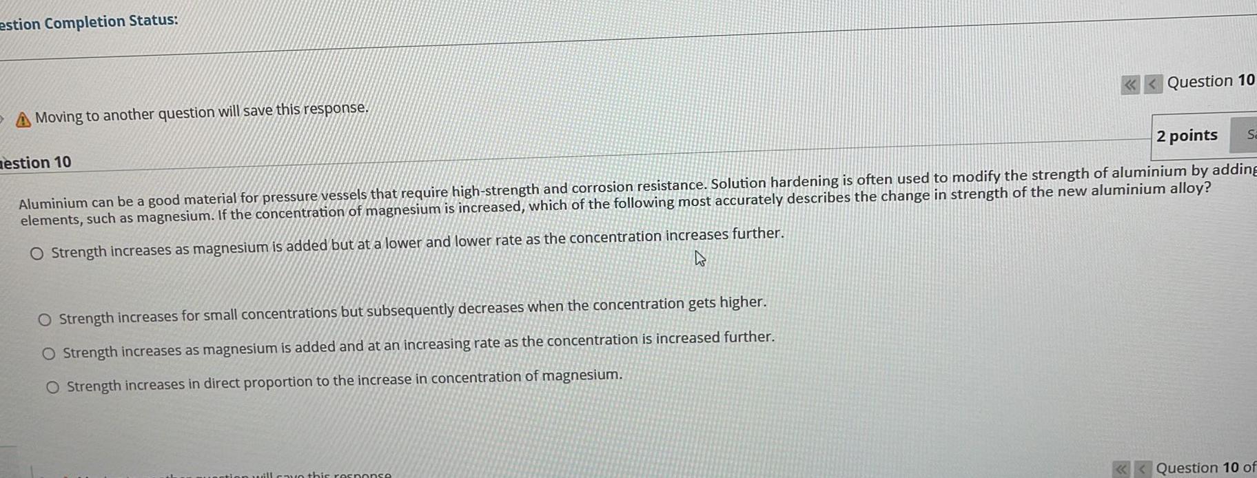 Estion Completion Status Question 10 Pa Moving To Another Question Will Save This Response Gestion 10 2 Points Sa Alum 1