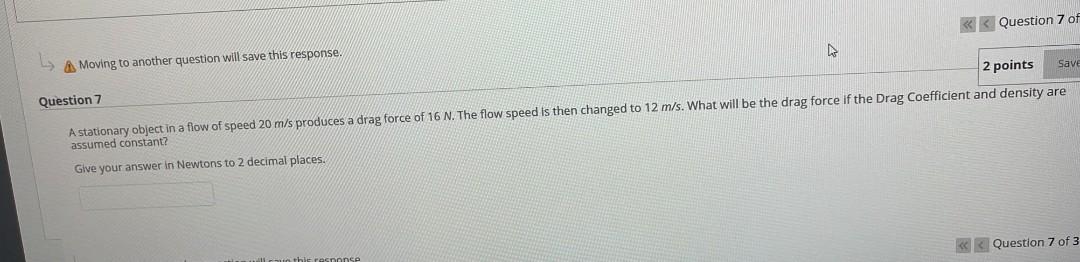 Question 7 Of Moving To Another Question Will Save This Response 4 Question 7 2 Points Save A Stationary Object In 1