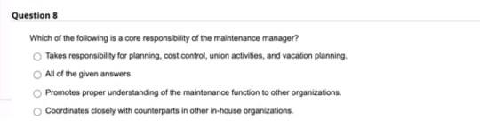 Question 2 Which One From Below Is One Of The Proactive Maintenance Types Of Work Breakdown Maintenance Reliability Cen 2