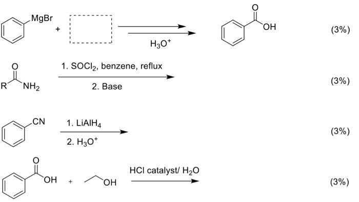 R Mgbr Nh Cn Oh H3o 1 Soci Benzene Reflux 2 Base 1 Liaih4 2 H3o Oh Hci Catalyst H O Oh 3 3 3 3 1
