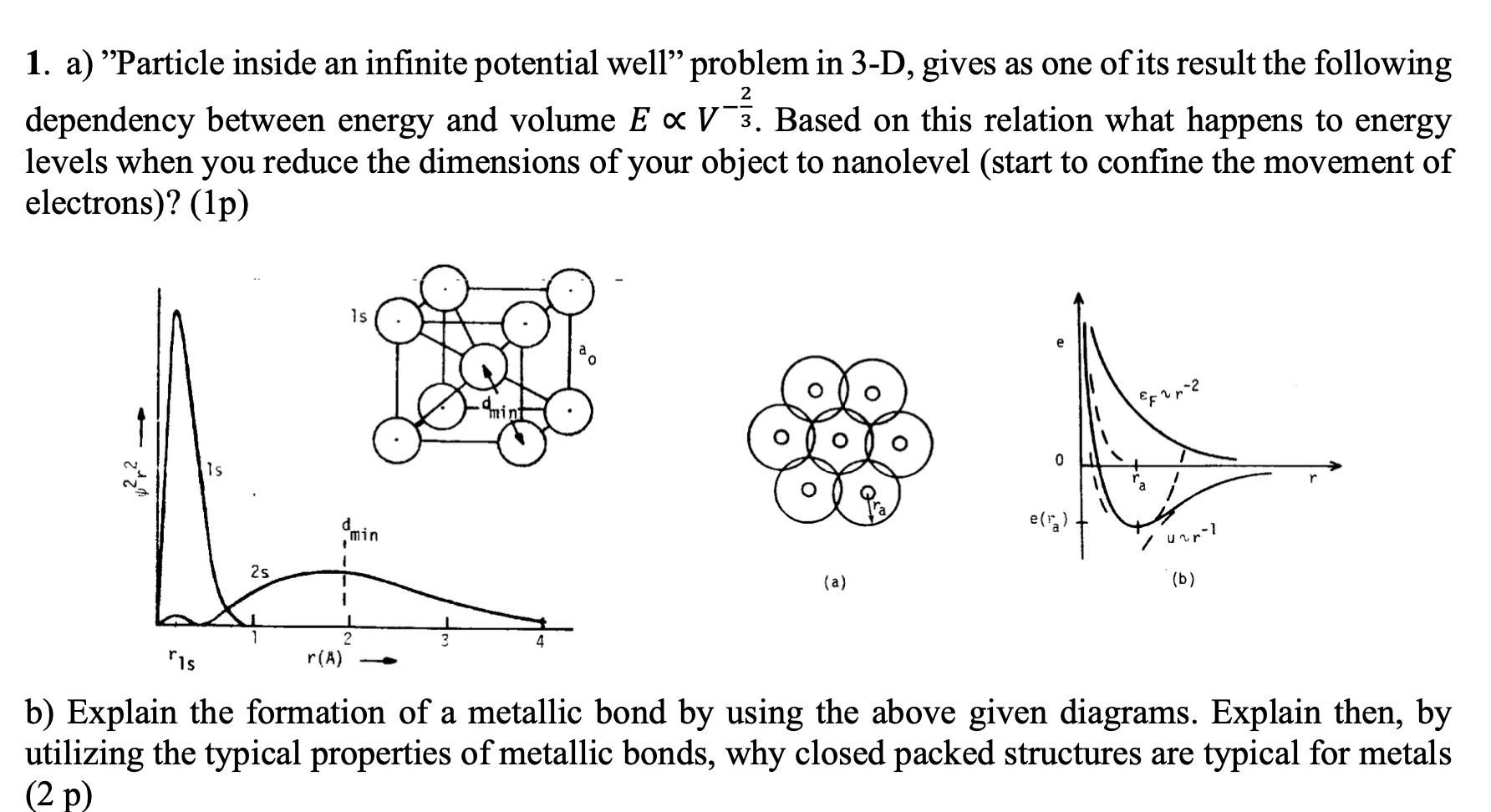 2 1 A Particle Inside An Infinite Potential Well Problem In 3 D Gives As One Of Its Result The Following Dependency 1
