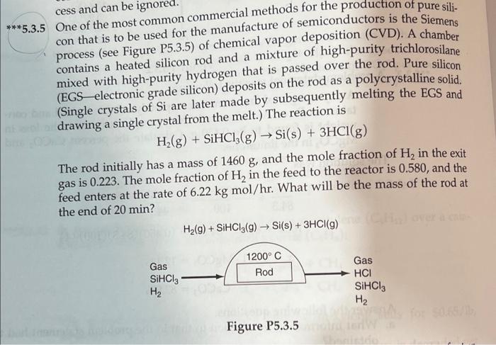 Cess And Can Be Ignored 5 3 5 One Of The Most Common Commercial Methods For The Production Of Pure Sili Con That Is 1