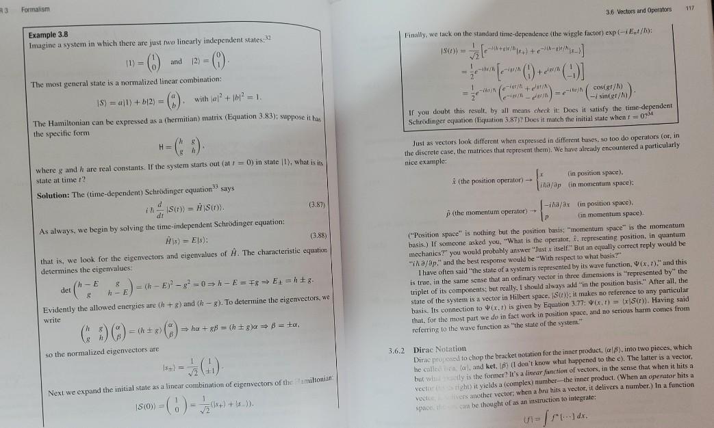 Using The Result Of Example 3 8 In The Textbook Answer The Following Questions A Calculate The Energy Expectation Va 4
