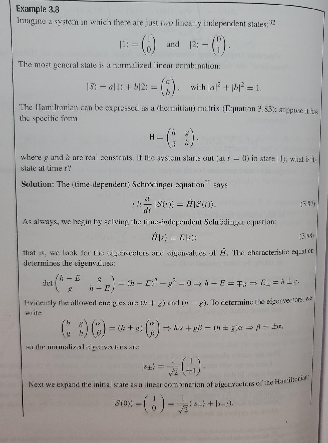 Quantum Mechanics Third Edition Please Refer To The Result Of Example 3 8 Of The Book To Solve It 4