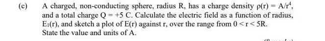 E The Sphere From Question 1 C Is Placed Close To A Sphere With The Same Form Of Charge Distribution P R B R Bu 2