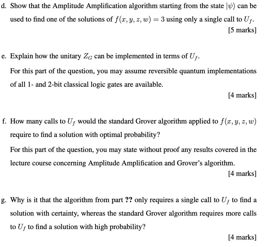 Let F Be The Function On Four Bit Strings Defined By F X Y Z W X Y Y Z Z W Where X Y Z W 0 1 Z Denotes N 2