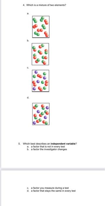 Science Science Choose The Correct Answer Circle A B C Or D 1 Which Of These Is A Chemical Property A Boiling Po 2