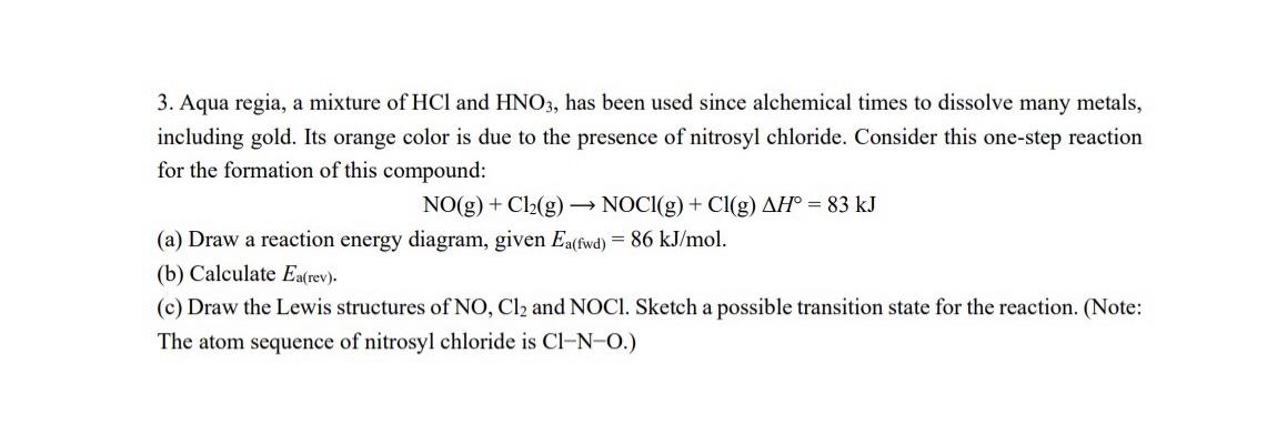 3 Aqua Regia A Mixture Of Hcl And Hno3 Has Been Used Since Alchemical Times To Dissolve Many Metals Including Gold 1