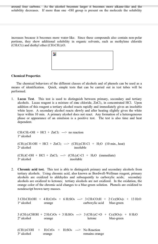 Identification Of Alcohols And Phenols Ref Bettelheim F A Landesberg J A Experiments For Introduction To Organi 2