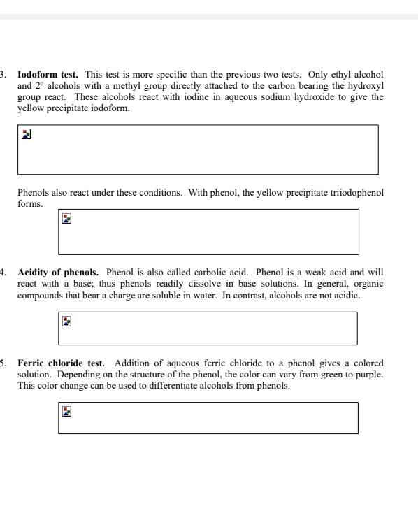 Identification Of Alcohols And Phenols Ref Bettelheim F A Landesberg J A Experiments For Introduction To Organi 3