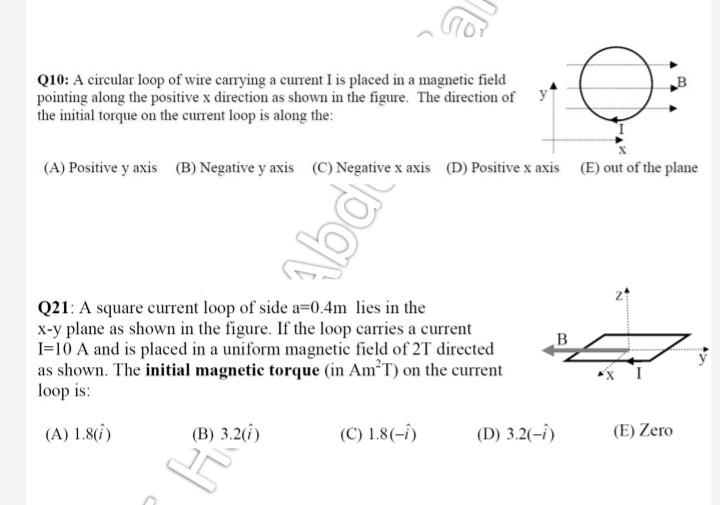 Find The Magnetic Force Per Unit Length On The Wire Shown North 1 50 0 A B 1 20 T South 1 00 M East Q10 A Circular L 2
