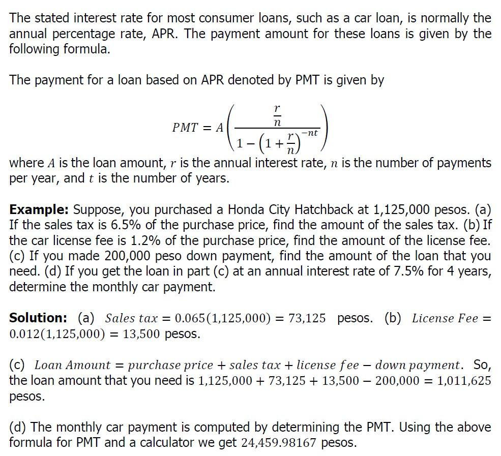 Please Answer This One Question 3 Suppose You Purchased A Lexus Gx 460 At 5 968 000 Pesos A If The Sales Tax Is 8 1