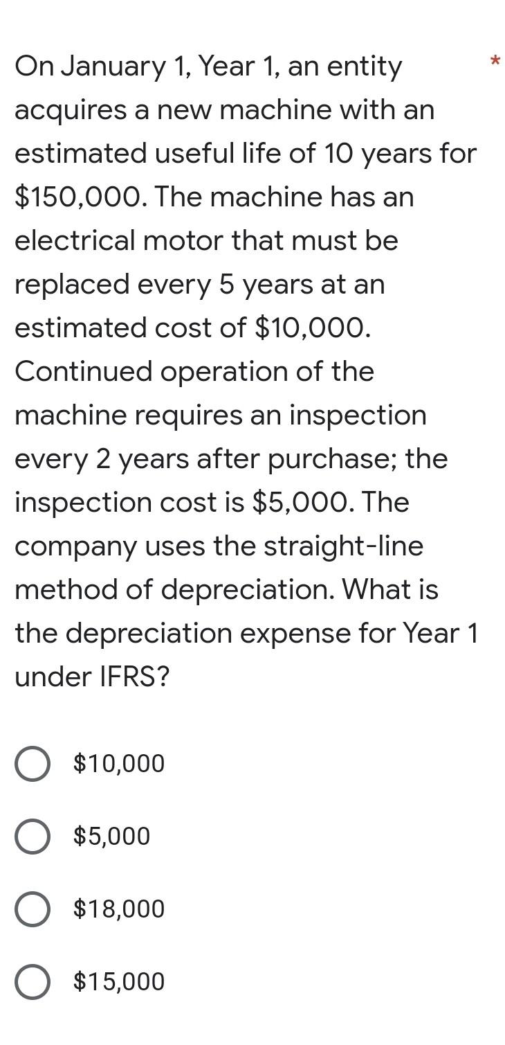 On January 1 Year 1 An Entity Acquires A New Machine With An Estimated Useful Life Of 10 Years For 150 000 The Mac 1