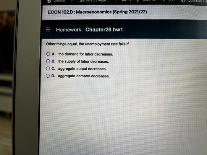 Netflix P Math101 P Econ Google Https Sis Ozyegin Econ 102 D Macroeconomics Spring 2021 22 Homework Chapter28 H 2