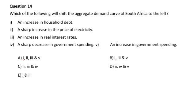 Section A Multiple Choice Questions Question 1 Which Of The Following Statements Are Correct I An Increase In The Pri 5