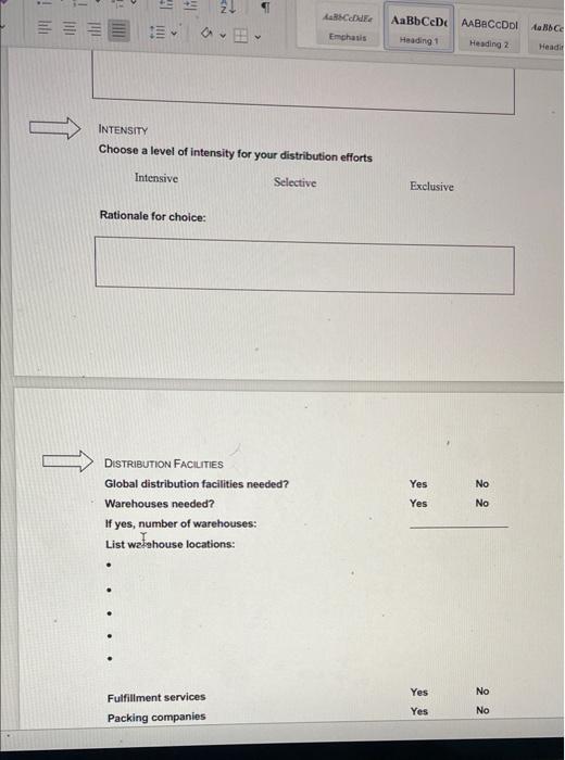 Abbcebe Llll Emphasis Aabbccdol Heading 2 Heading 1 Part 5 Distribution Decisions Worksheet Method Preferred Distr 2