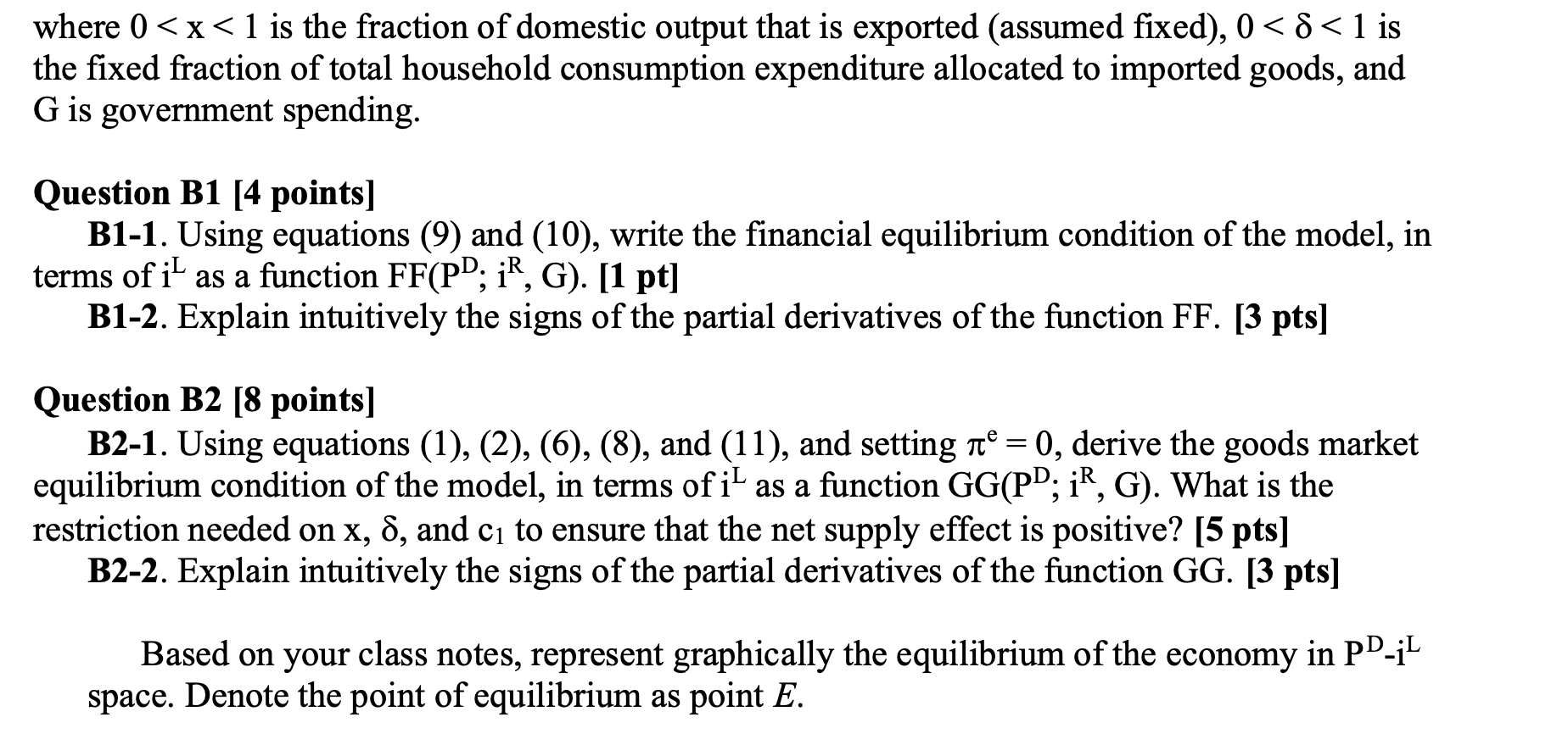 Section B Problem 50 Points Answer All Questions Clearly And Succinctly Provide Intermediate Derivations Where Needed 3