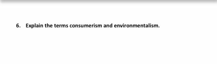 6 Explain The Terms Consumerism And Environmentalism 1