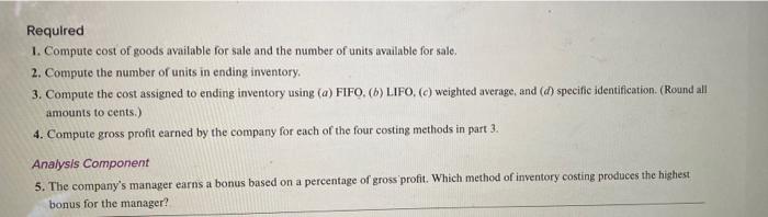 Montoure Company Uses A Perpetual Inventory System It Entered Into The Following Calendar Year Purchases And Sales Tran 2