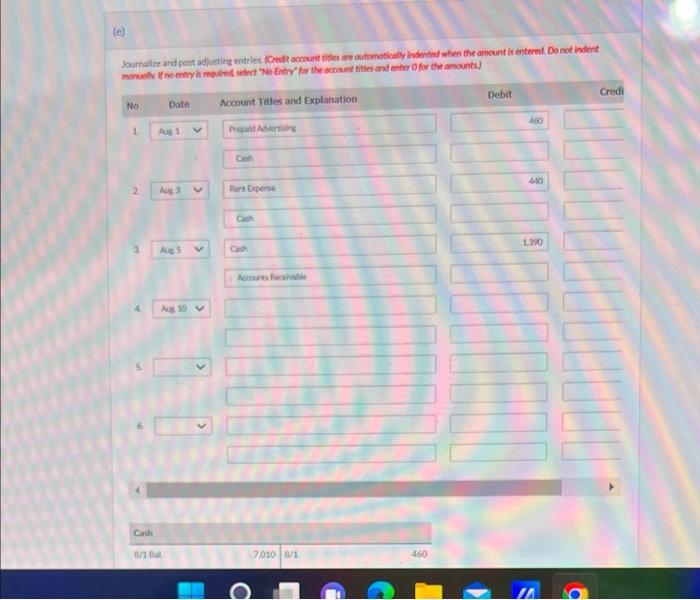 View Policies Show Attempt History Current Attempt In Progress On August 1 2022 The Following Were The Account Balance 3