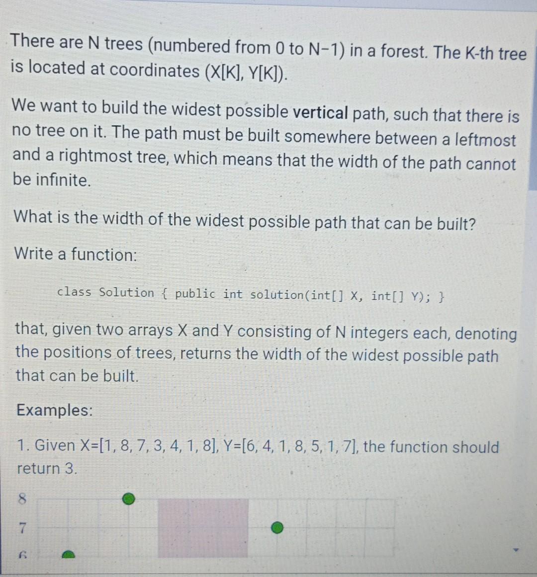 There Are N Trees Numbered From 0 To N 1 In A Forest The K Th Tree Is Located At Coordinates X K Y K We Want To 1