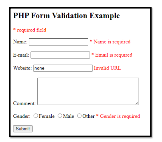 Using Post Method Create Formvalidation Php Page That Contains A Form Asking The User To Input His Her Information Su 1