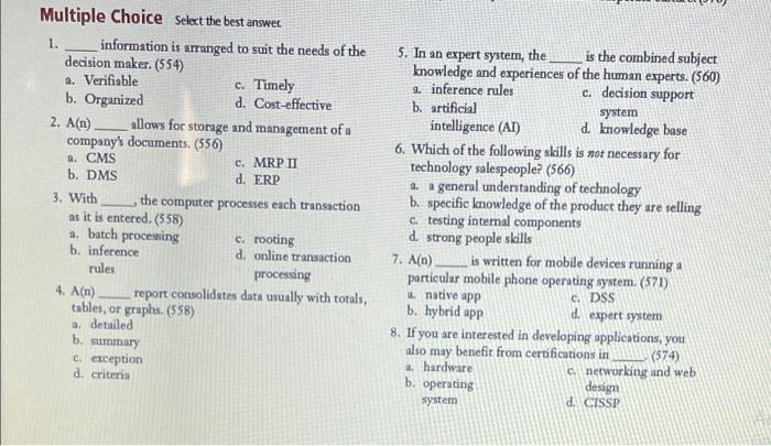 Student Assignments 582 Chapter 12 Working In The Enterprise Checkpoint The Checkpoint Exercises Test Your Knowledge Of 2