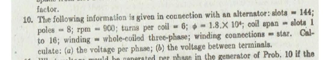11 What Voltage Would Be Generated Per Phase In The Generator Of Winding Is Connected For Two Phase Operation 12 What 2