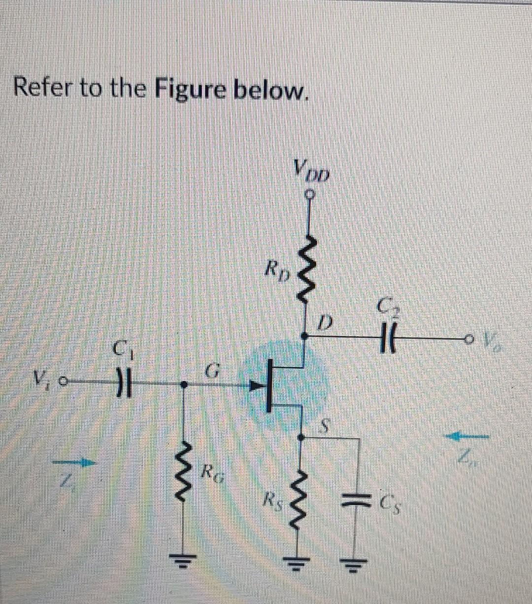Refer To The Figure Below Vdd Rp C Vo 1 G Ra Rs M 15 1