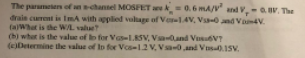The Parameters Of Ana Channel Mosfet Week 0 6 Ma And V 0 Bv The Drais Current Is Ima With Applied Voltage Of Ver 1 1