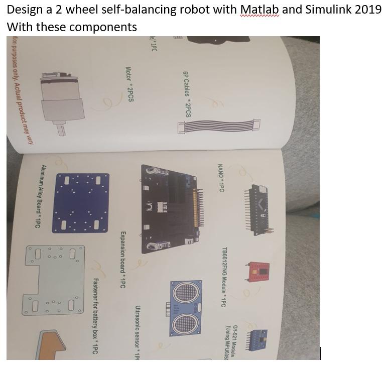 Design A 2 Wheel Self Balancing Robot With Matlab And Simulink 2019 Components With These Wwwwwwww El 1pc 6p Cables 2p 1