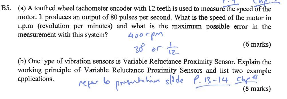 B5 A A Toothed Wheel Tachometer Encoder With 12 Teeth Is Used To Measure The Speed Of The Motor It Produces An Outpu 1