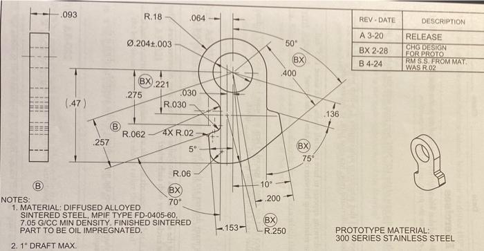 093 47 R 18 O 2041 003 Bx 221 B 064 275 R 062 257 B Bx Notes 70 1 Material Diffused Alloyed Sintered Steel 1