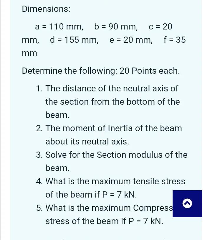 A Composite Beam Supports The Three Concentrated Loads As Shown 14p 1 M 2m Beam Section 20 Im Ip Dimensions A 110 2