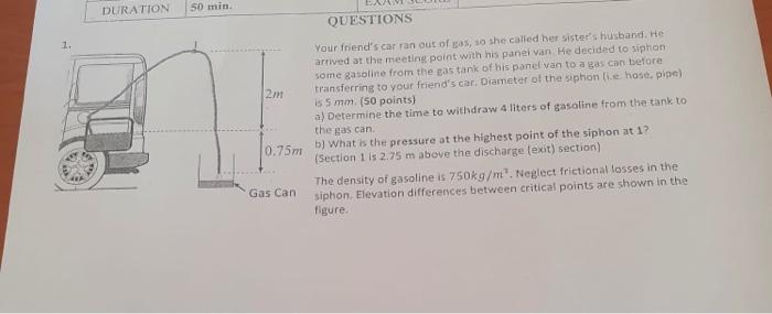 Duration 50 Min 2m 0 75m Gas Can Questions Your Friend S Car Ran Out Of Gas So She Called Her Sister S Husband He Arr 1