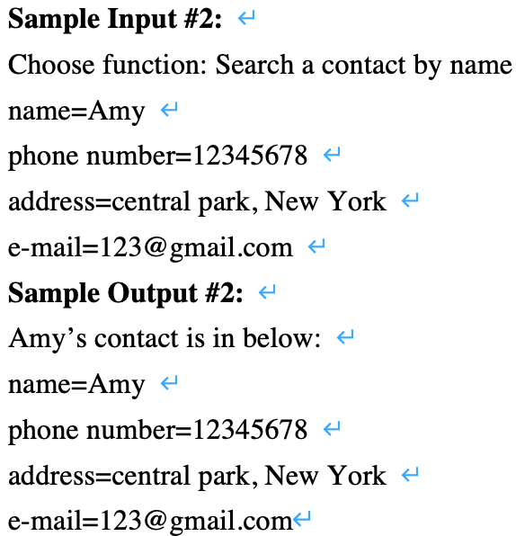 Contacts Manager 4 Build A Program To Manage The Contacts Of Users For Each Contact It Should Include User S Name Use 3