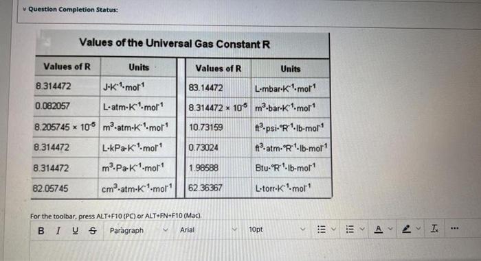 Question Completion Status Question 3 Using The Knowledge You Have Gained Regarding Eos And Calculate V Cm Mol And Z 3
