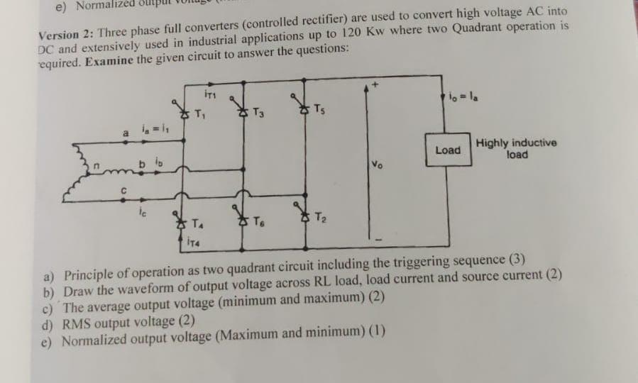 E Normali Version 2 Three Phase Full Converters Controlled Rectifier Are Used To Convert High Voltage Ac Into Dc And 1