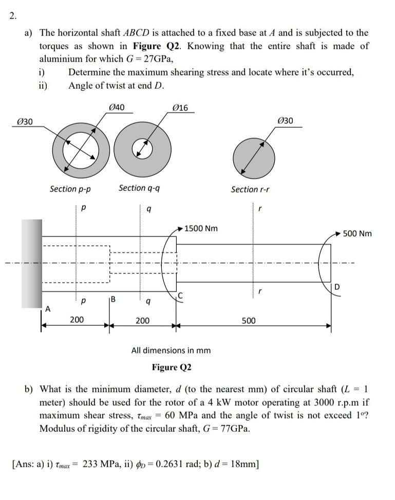 Could You Perhaps Assist Me With This Solids Question Note Do Not Repost Old Answers Because They Are Incorrect And In 1