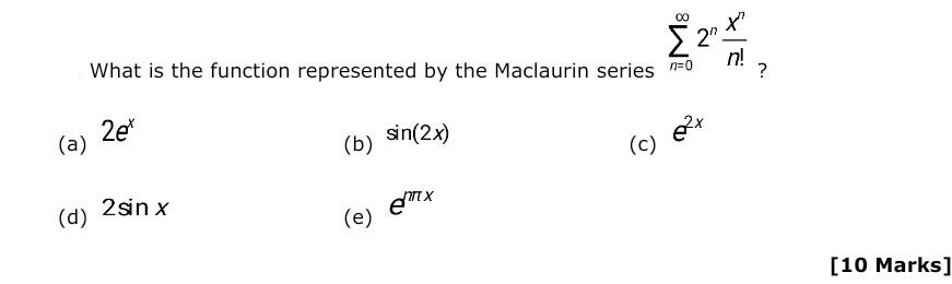What Is The Function Represented By The Maclaurin Series 1