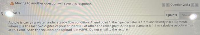 Moving To Another Question Will Save This Response Question 2 Of 3 Q On 2 8 Points Save A A Piple Is Carrying Water Und 1
