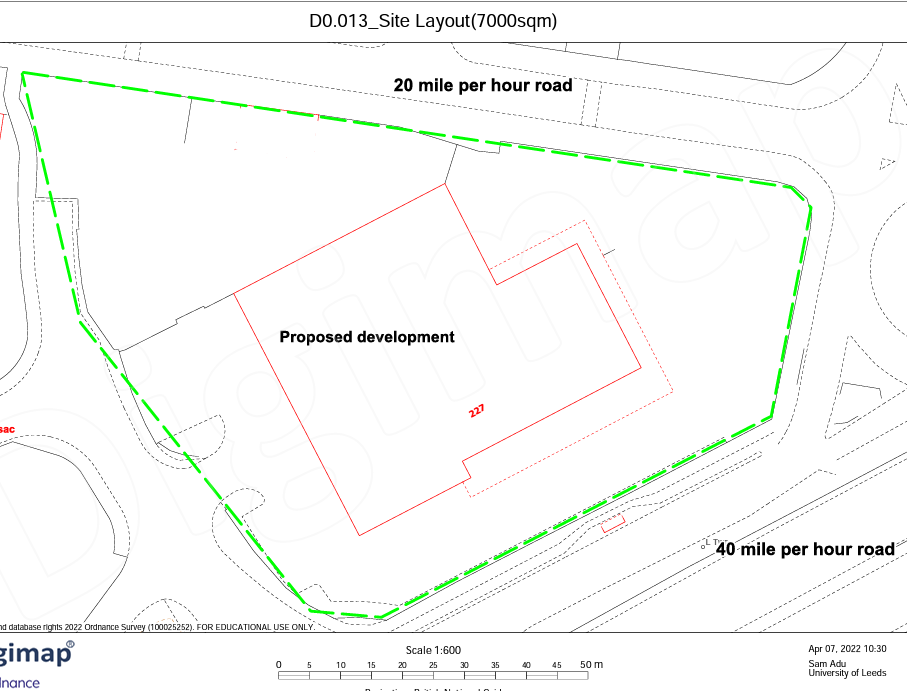 2 A The Site For A Proposed 5 Storey Development Is Marked On Drawing D0 012 Showing The Outline Of The Proposed Dev 2