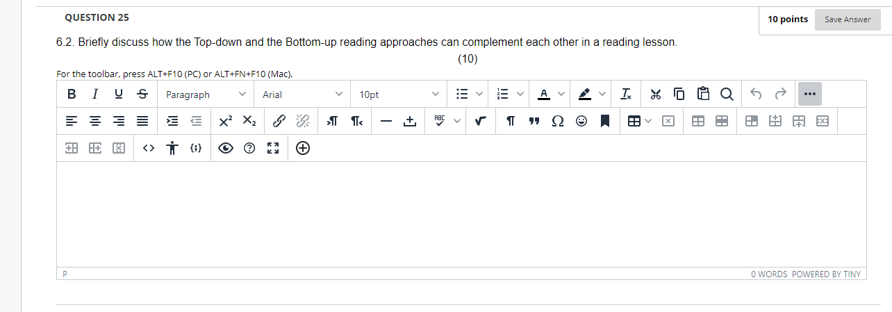 Question 25 6 2 Briefly Discuss How The Top Down And The Bottom Up Reading Approaches Can Complement Each Other In A Re 1