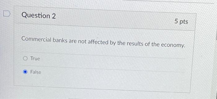 Question 1 How Is The Economy Affected By Underperforming Banks O The Economy Is Not Affected O The Economy Is Positive 2