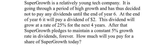 Supergrowth Is A Relatively Young Tech Company It Is Going Through A Period Of High Growth And Has Thus Decided Not To 1