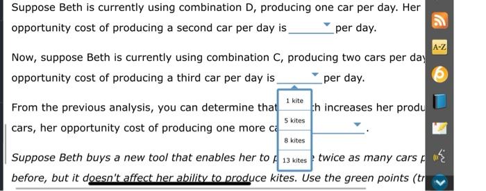 Homework Ch 02 0 X Beth Is A Skilled Toy Maker Who Is Able To Produce Both Cars And Kites She Ha Day To Produce Toys 4